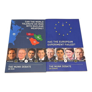 Munk Debates 2 Book Lot: Iran Nuclear Weapons & European Experiment Paperback